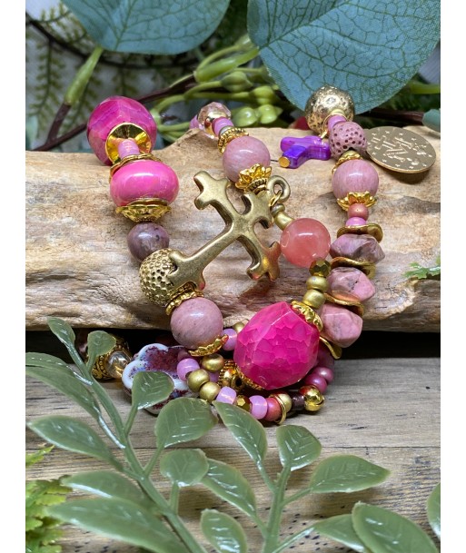 Bracelet Amazone Rose Iguan livraison et retour toujours gratuits